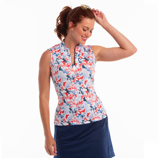 VINE FLORAL PRINT POLO - EPNY