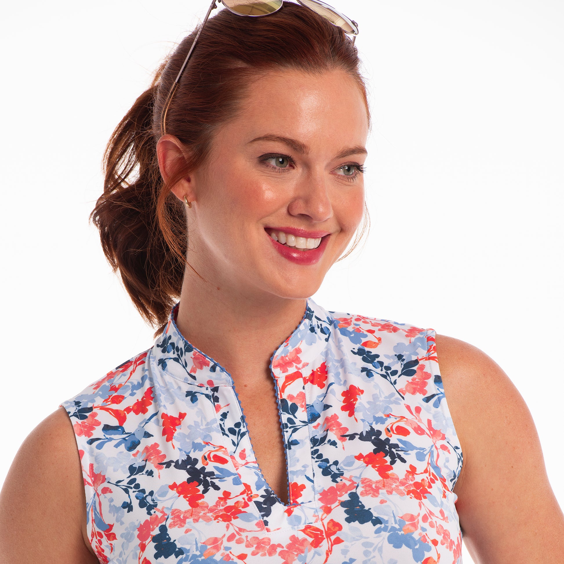 VINE FLORAL PRINT POLO - EPNY