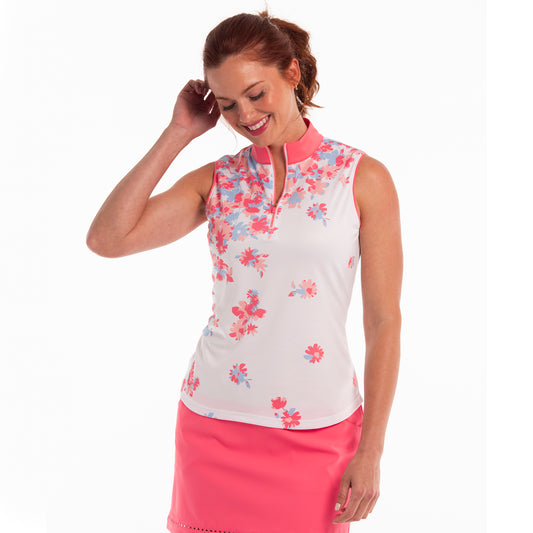 SHADOW FLORAL PRINT POLO - EPNY