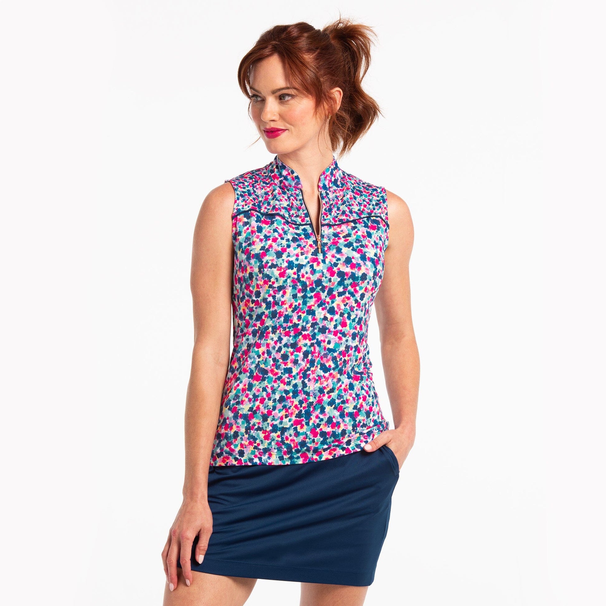 FUN DITZY FLORAL POLO