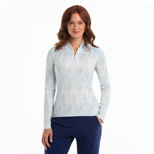 LONG SLEEVE NIGHT SKY GEO PRINT POLO - EPNY