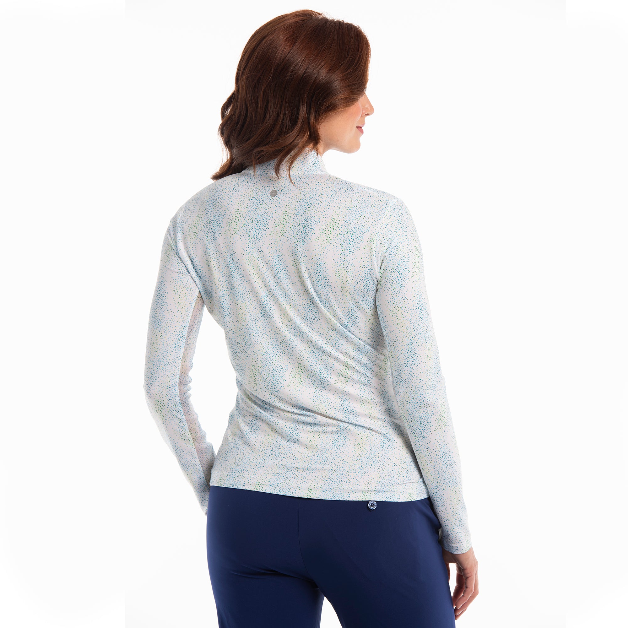 LONG SLEEVE NIGHT SKY GEO PRINT POLO - EPNY