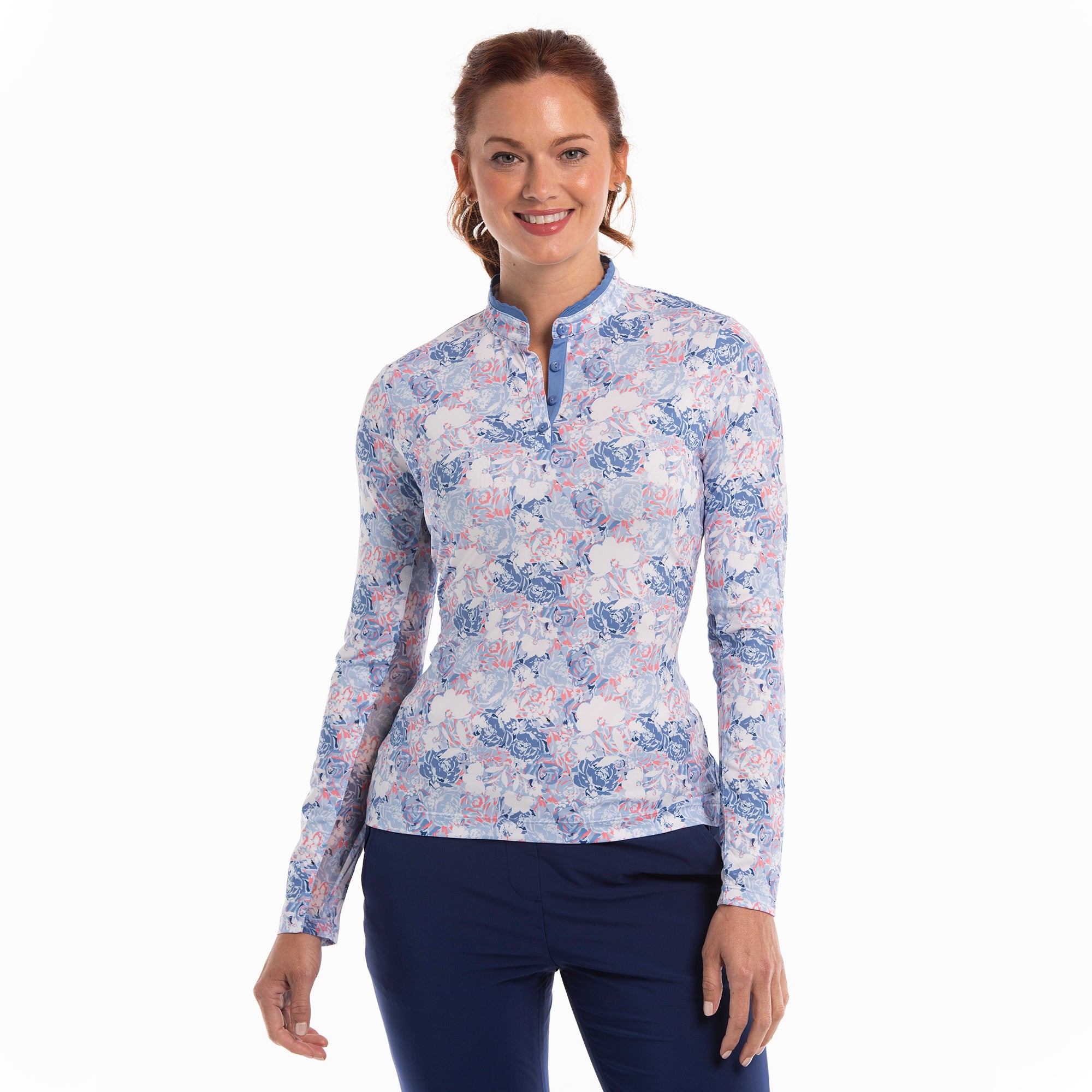 TONAL CABBAGE ROSE POLO - EPNY