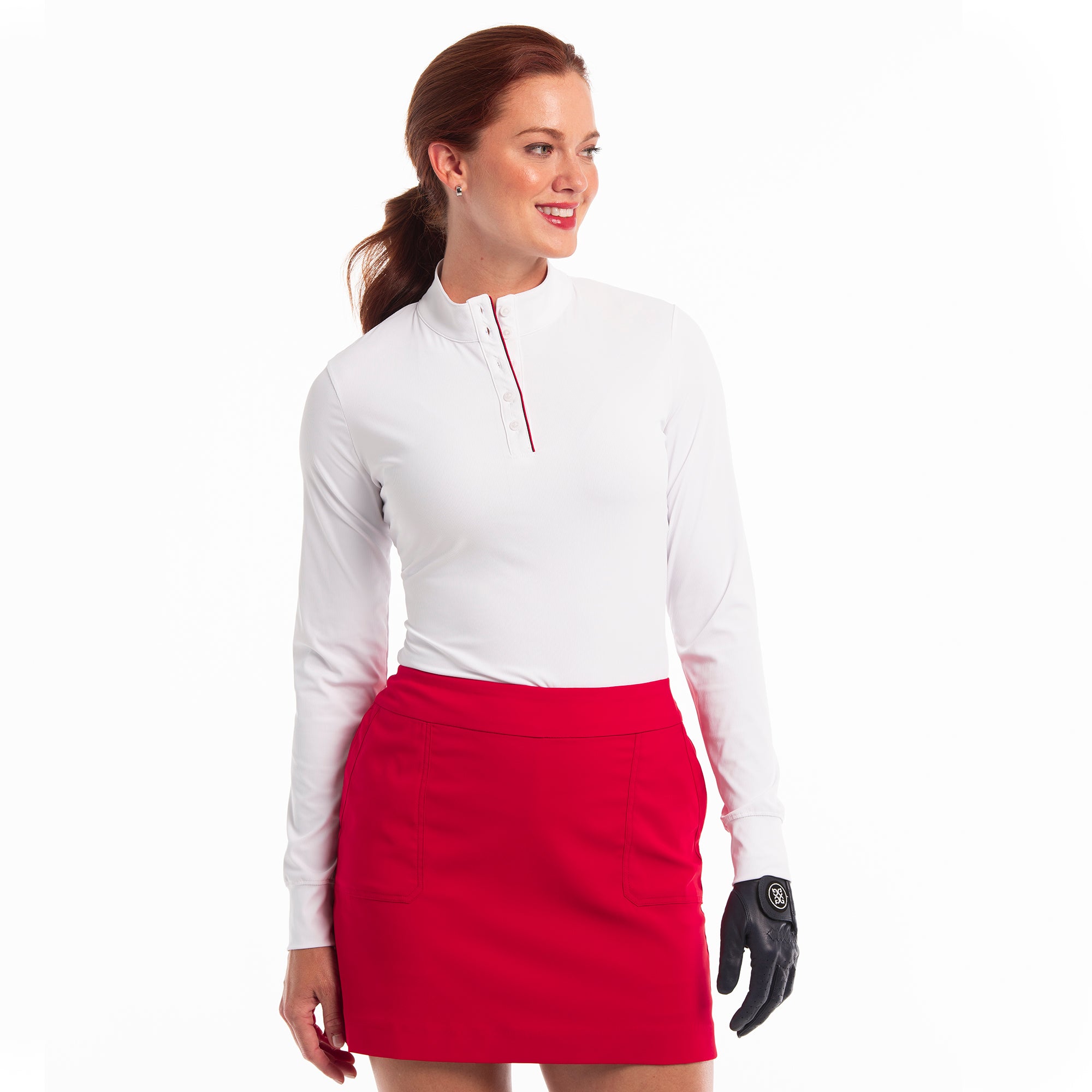 LONG SLEEVE RIB BUTTON MOCK POLO - EPNY