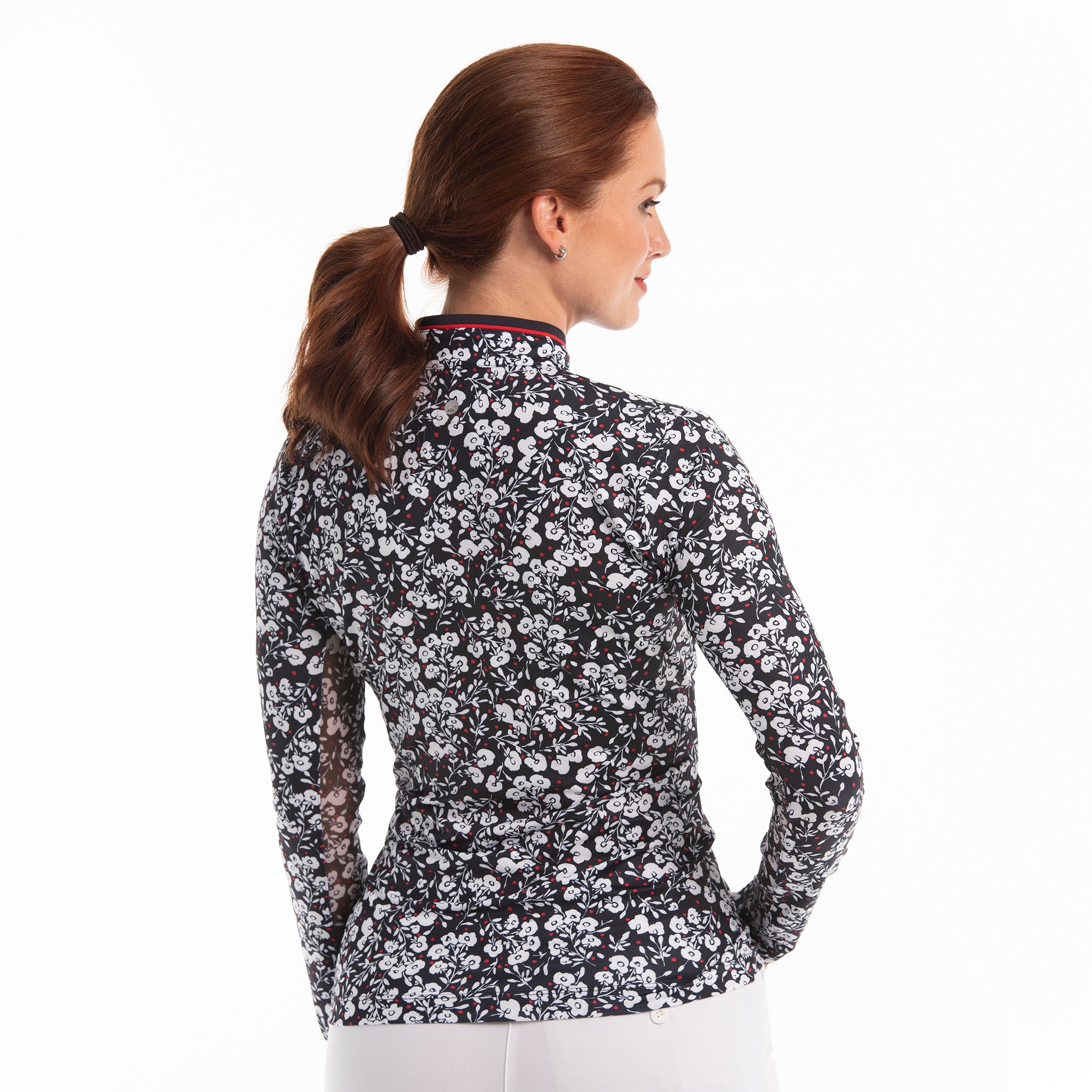 LONG SLEEVE VINE FLORAL PRINT SUNSHIRT - EPNY