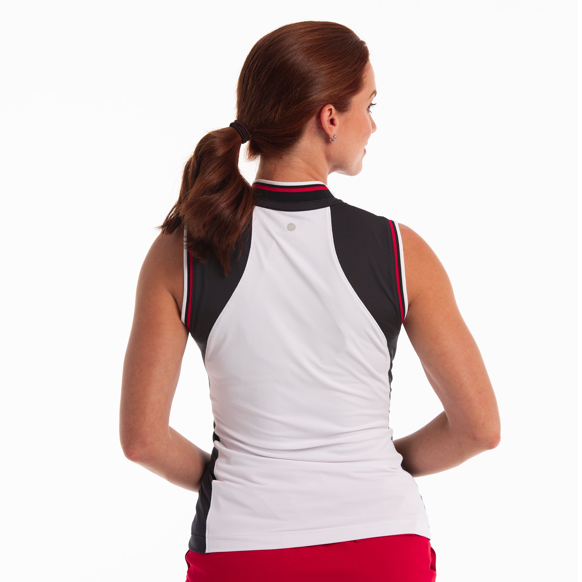 STAND COLLAR COLOR BLOCK POLO - EPNY