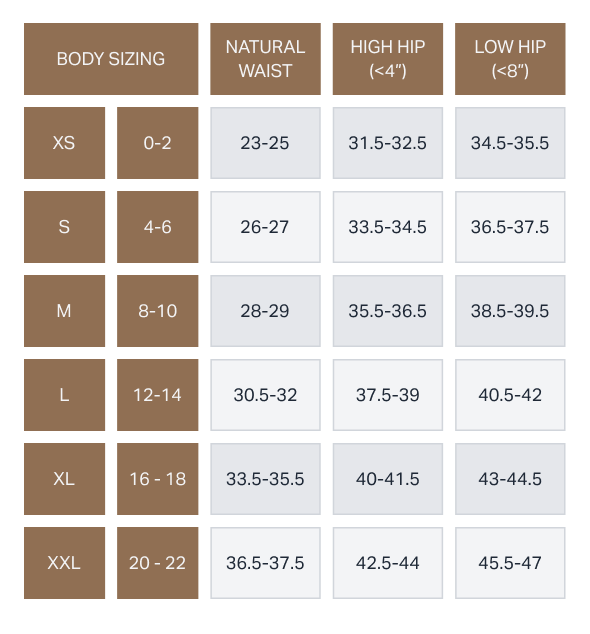 LADIES (BOTTOM) Body Measurement