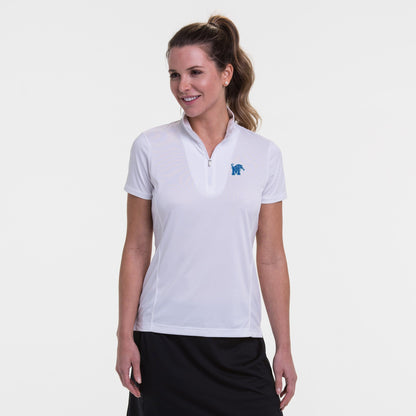 Memphis | Short Sleeve Convertible Zip Mock Polo | Collegiate