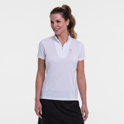 Troy | Short Sleeve Convertible Zip Mock Polo | Collegiate