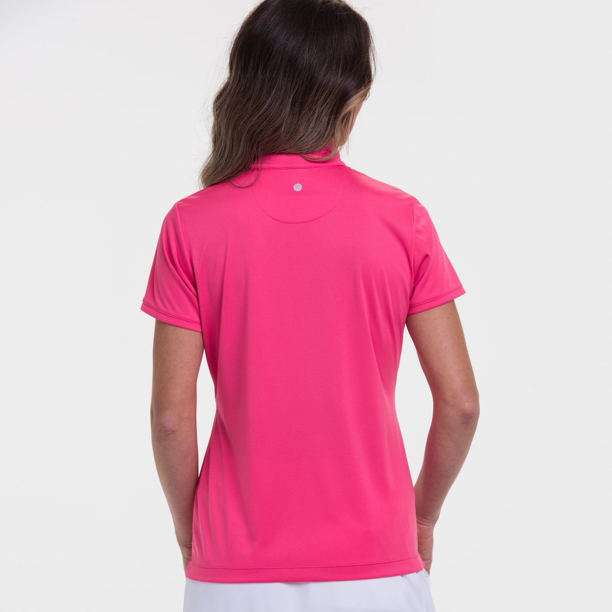 Short Sleeve Convertible Zip Mock Polo