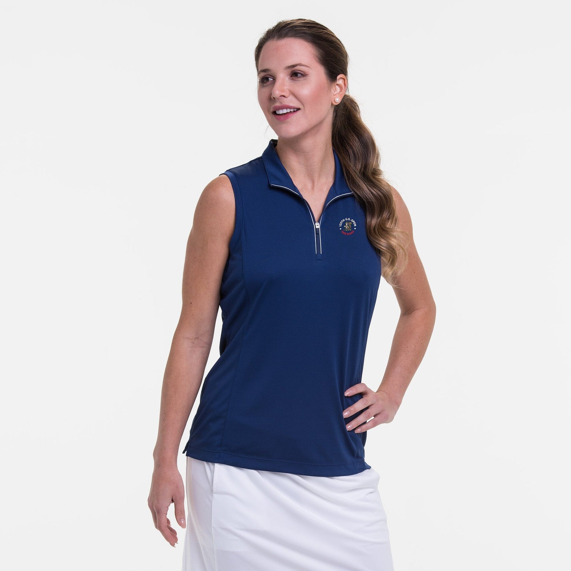 2025 U.S. Open Sleeveless Convertible Zip Mock Polo