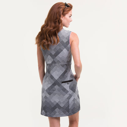 GRADATED DOT ARGYLE DRESS