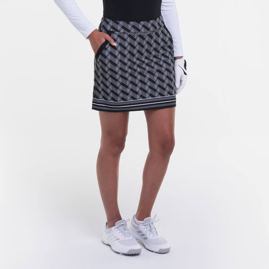 19 Inch Geometric Print Skort