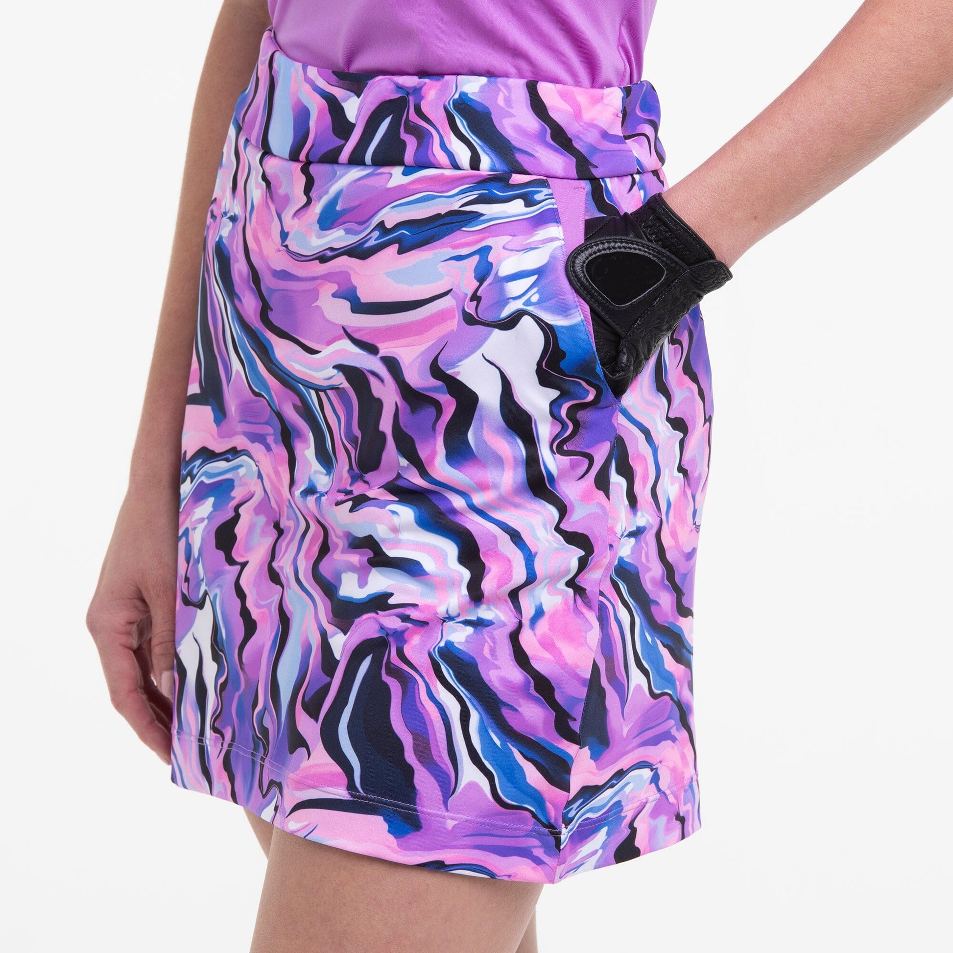 17 1/2IN MARBLE PRINT SKORT