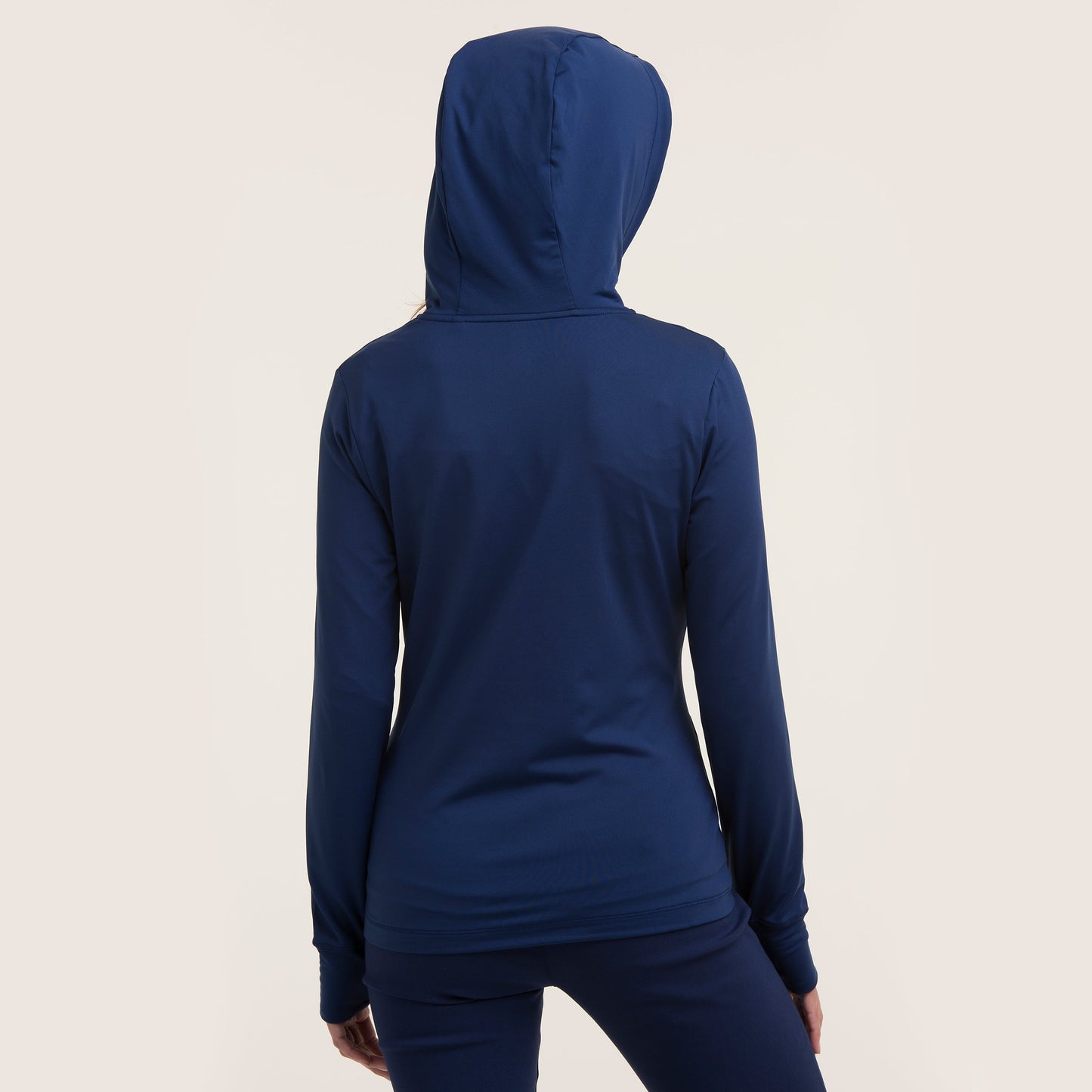 LONG SLEEVE HOODED ZIP PULLOVER