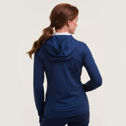 LONG SLEEVE HOODED ZIP PULLOVER