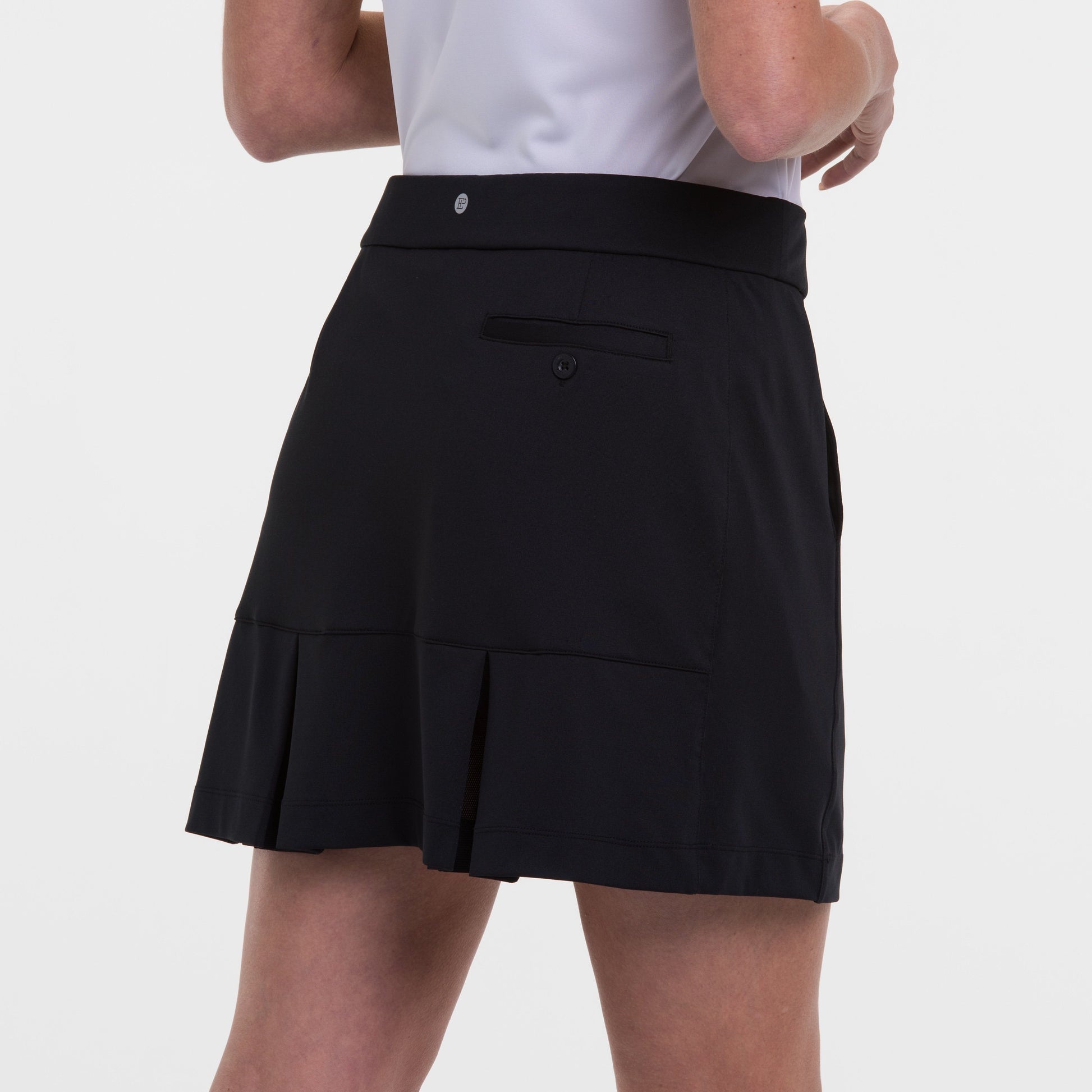 Knit Skort w/ Back Mesh Pleat Detail