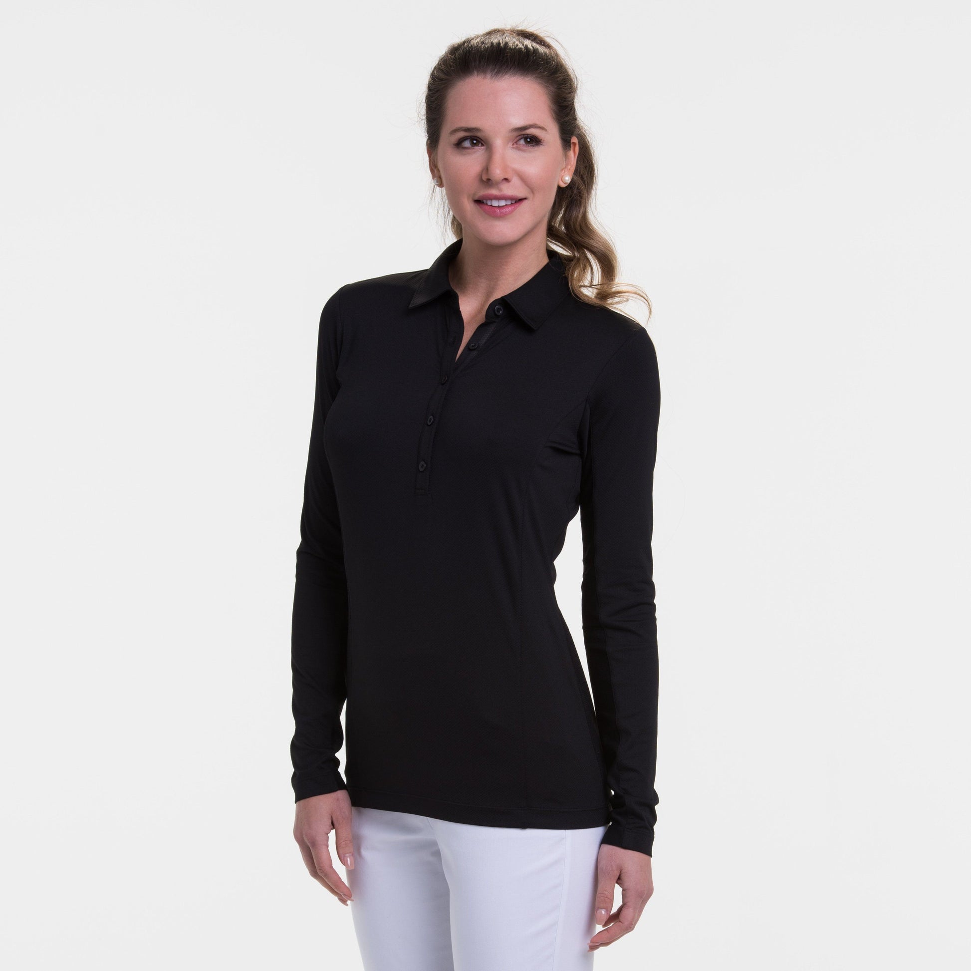 LONG SLEEVE EXT PIP TRIM PLACKET POLO