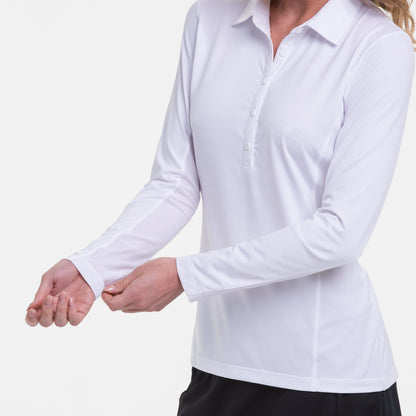 LONG SLEEVE EXT PIP TRIM PLACKET POLO