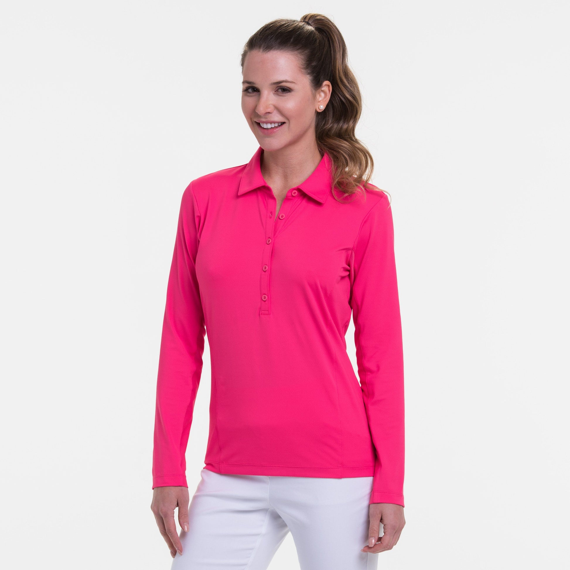 LONG SLEEVE EXT PIP TRIM PLACKET POLO