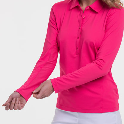 LONG SLEEVE EXT PIP TRIM PLACKET POLO