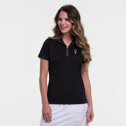 Arizona Short Sleeve Convertible Zip Mock Polo