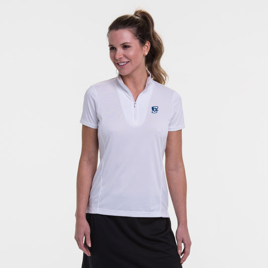 Creighton | Short Sleeve Convertible Zip Mock Polo | Collegiate