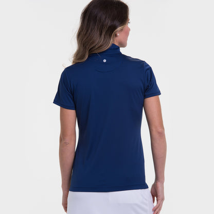 Short Sleeve Convertible Zip Mock Polo