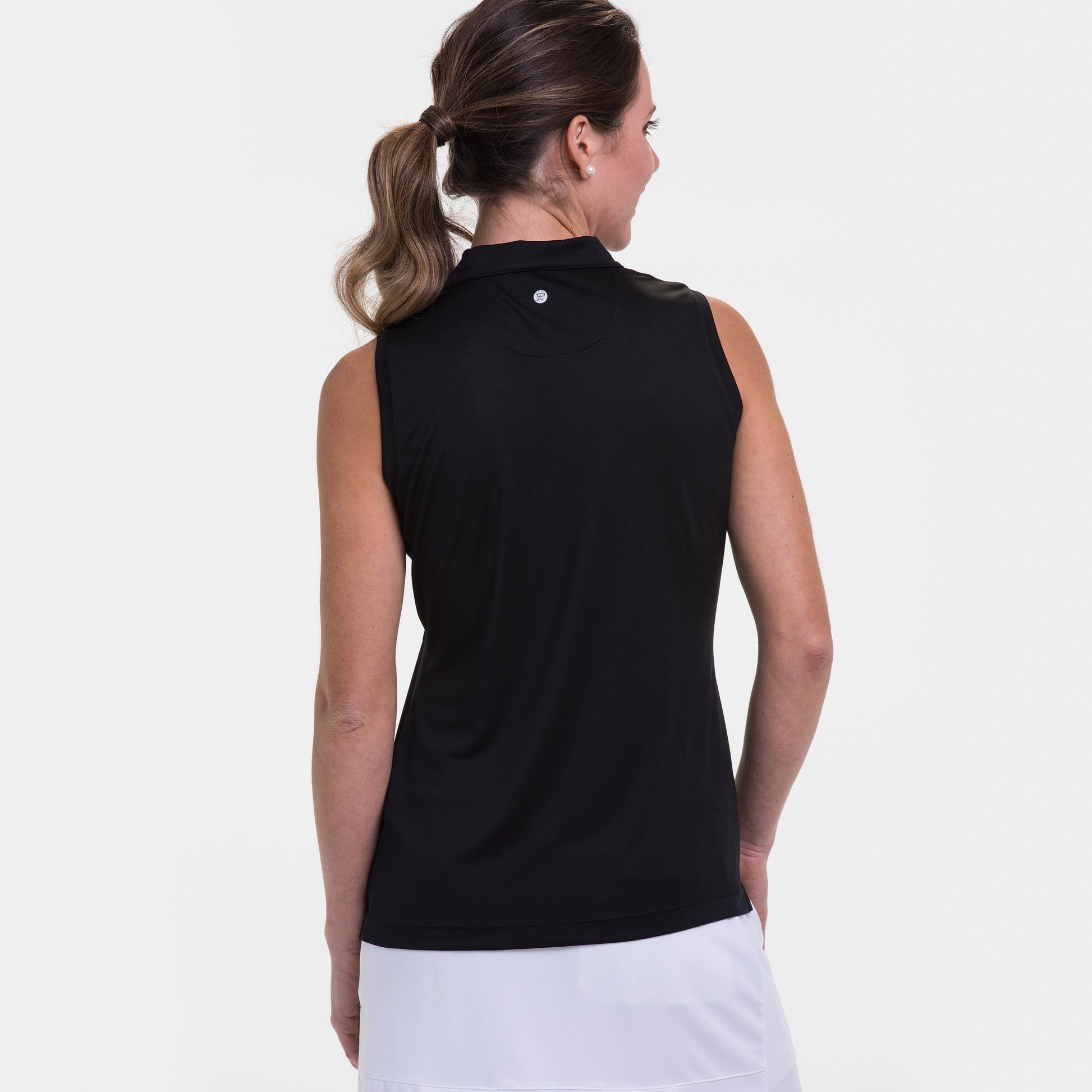 Sleeveless Convertible Zip Mock Polo