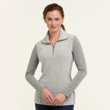 LONG SLEEVE BOUCLE BLOCKED PULLOVER - LONG SLEEVE BOUCLE BLOCKED PULLOVER