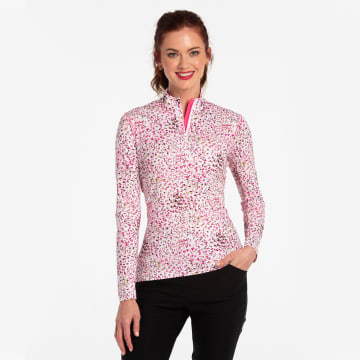 LONG SLEEVE ABSTRACT SWIRLING POLO - L/S ABSTRACT SWIRLING POLO